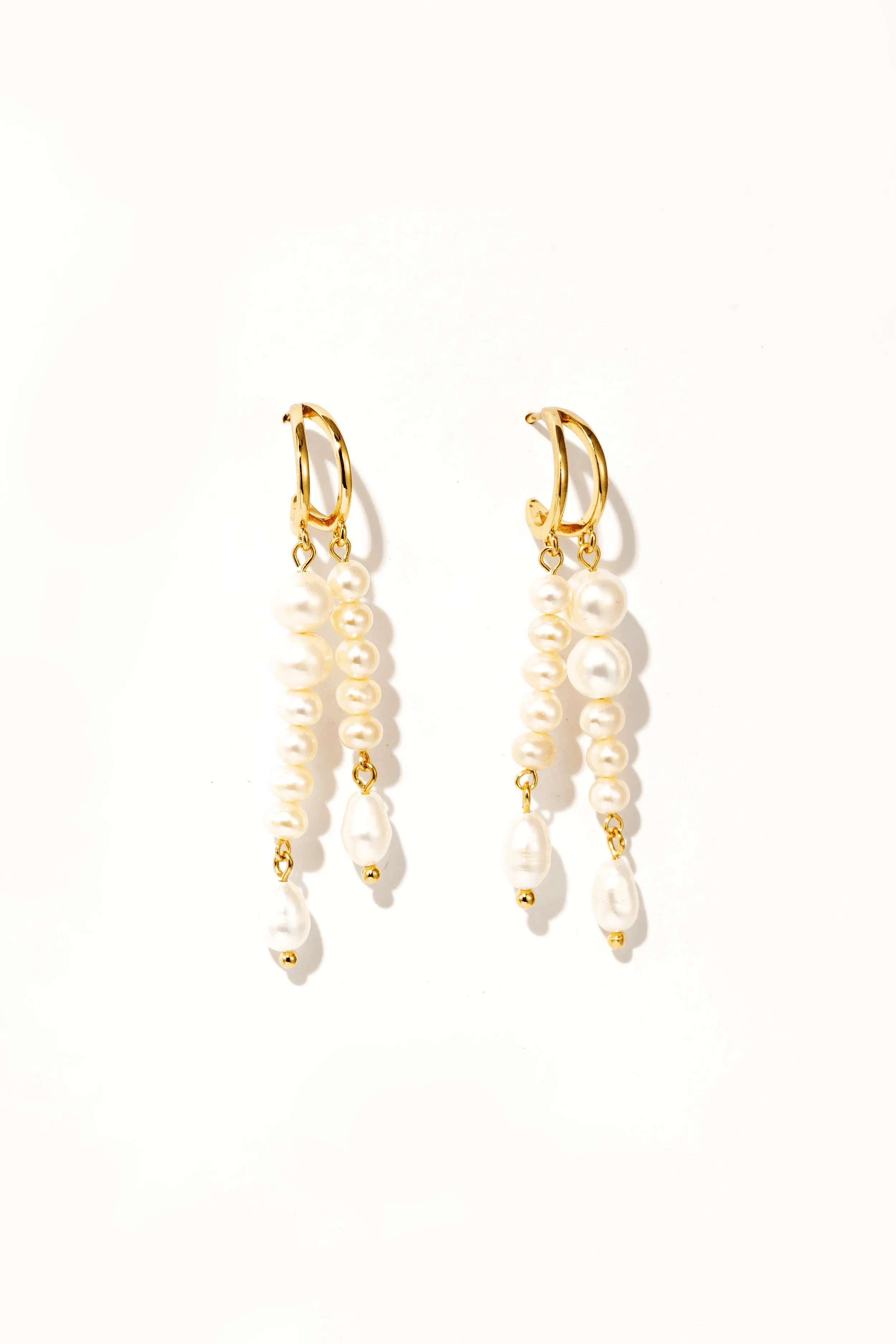 Evadne Waterfall Pearl Drop Earrings