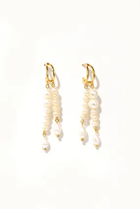 Evadne Waterfall Pearl Drop Earrings