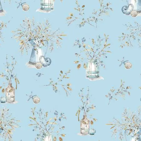 Fabric BLUE ESCAPE COASTAL MAIN SKY from Riley Blake Designs, C14510-SKY