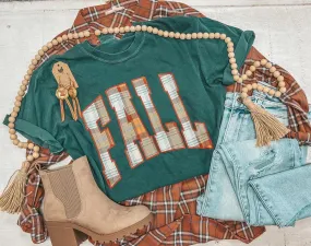 {FALL PLAID} Emerald Crew Neck Tee