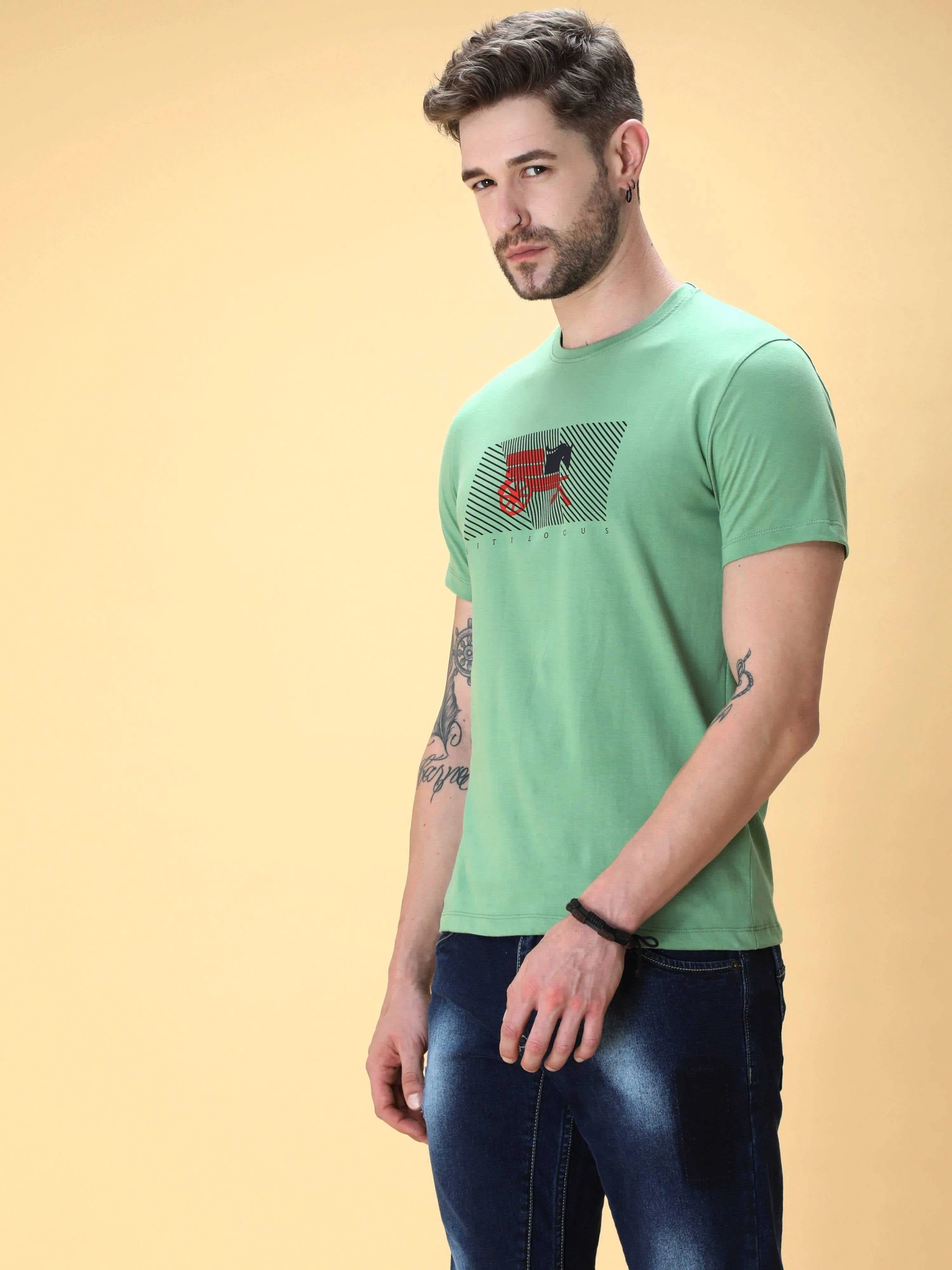 Fern Green Crew Neck T-Shirt