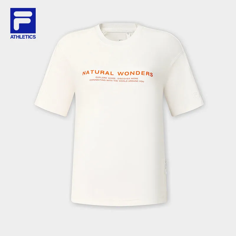 FILA CORE ATHLETICS EXPLORE NATURE'S WONDER Women Short Sleeve T-shirt (White)