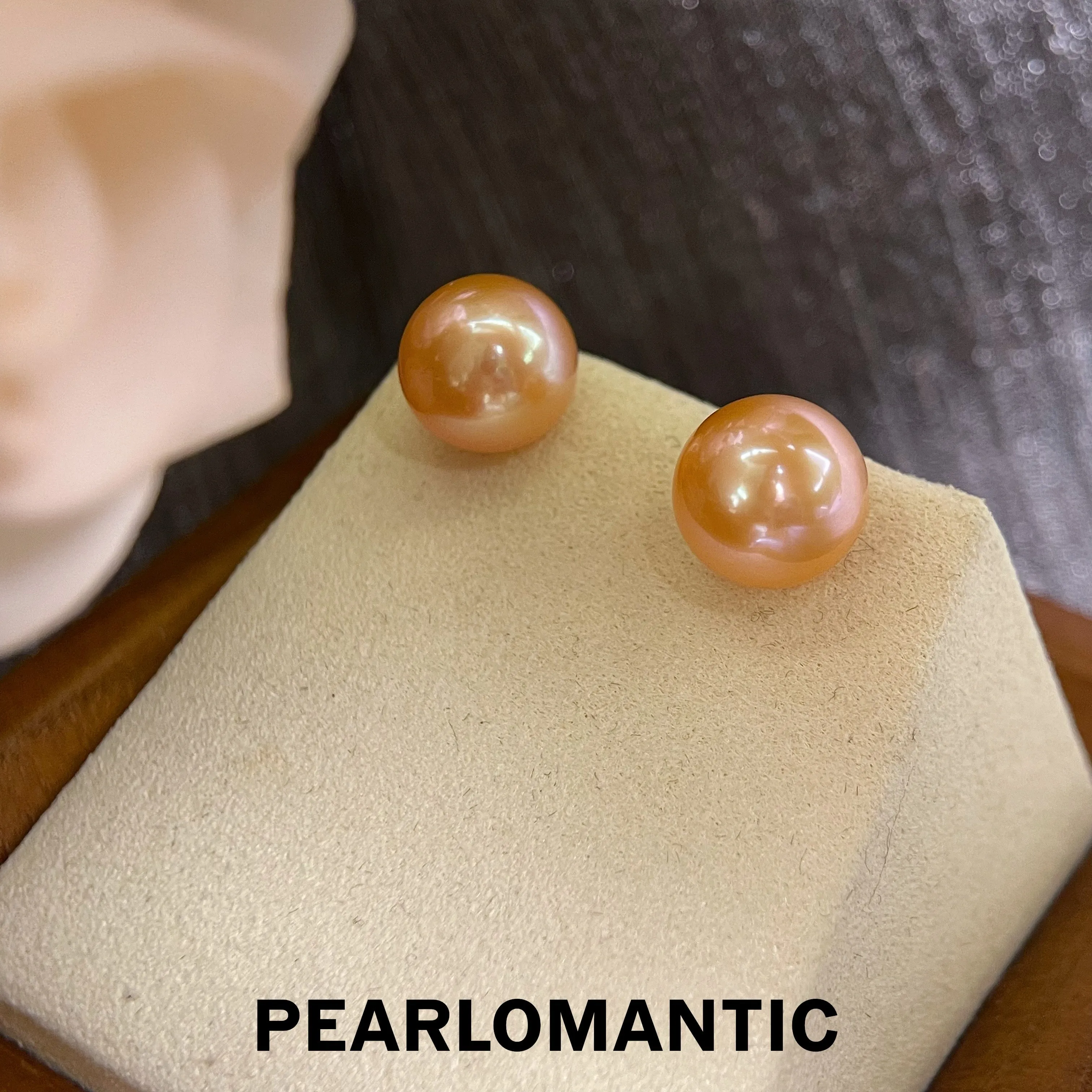 [Fine Jewelry] Freshwater Edison Pearl 11-12mm Rare Natural Color Classic Earring Studs w/ 18k Gold