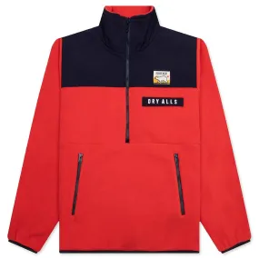 Fleece Half Zip Jacket - Red