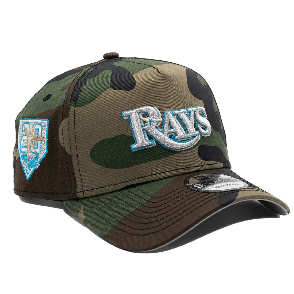 FRESH RAGS X NEW ERA TAMPA BAY RAYS SCRIPT 20 Seasons SIDE PATCH - 9FORTY AFRAME SNAPBACK