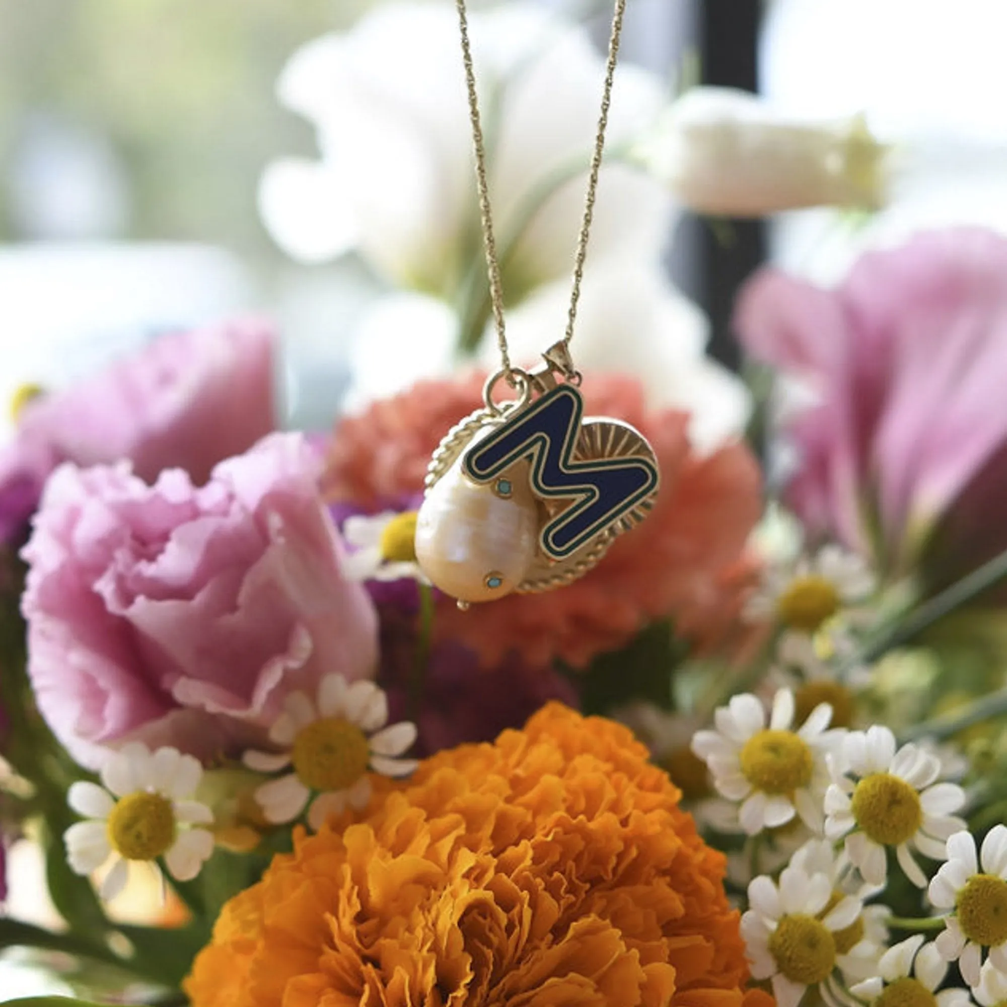 Fridge Magnet Initial Pendant