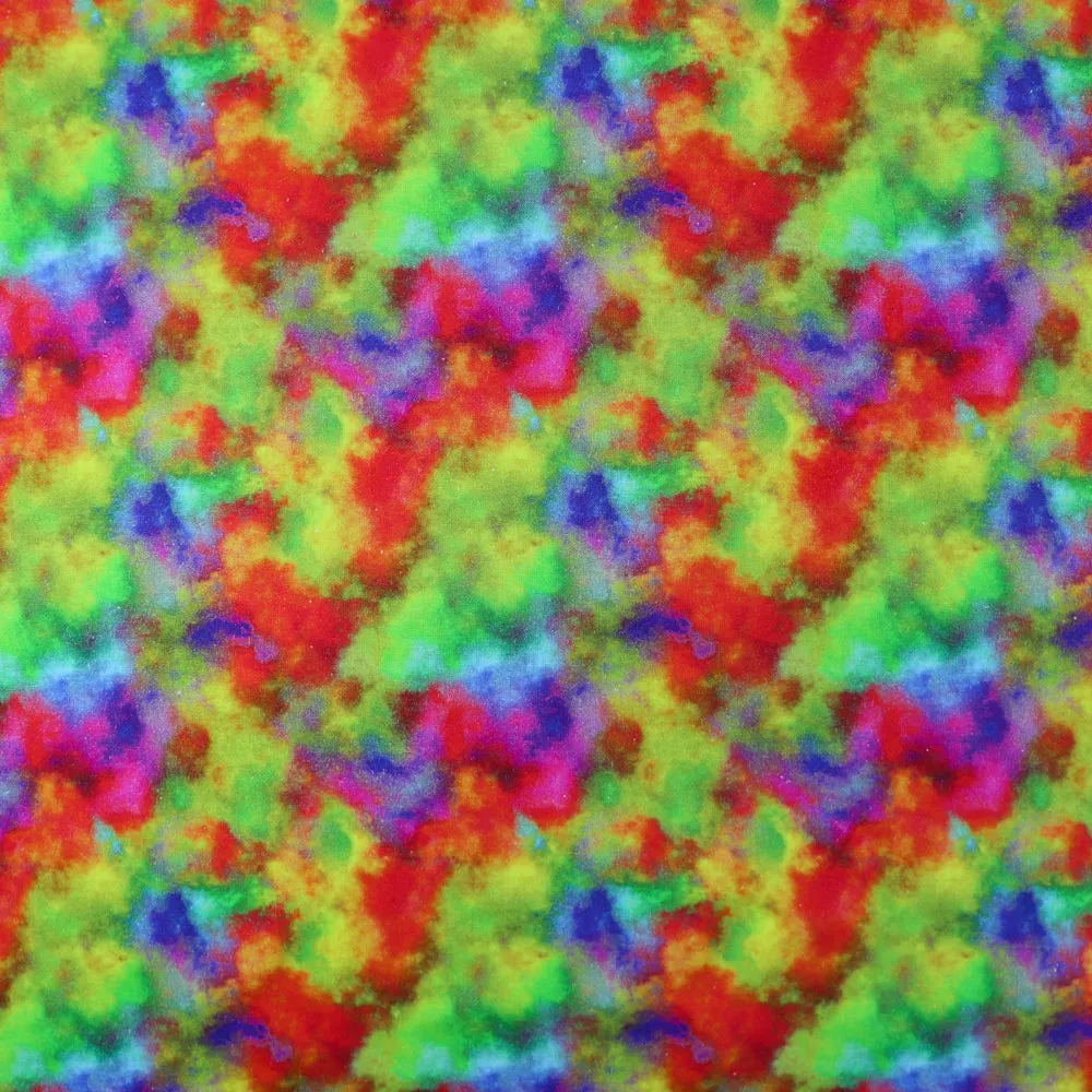 FS1020 Splash Tie Dye Cotton Fabric Rainbow