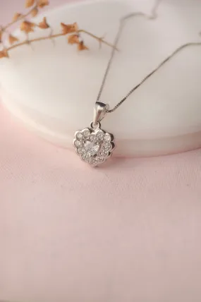 Fun And Frill Heart Sterling Silver Pendant With Chain