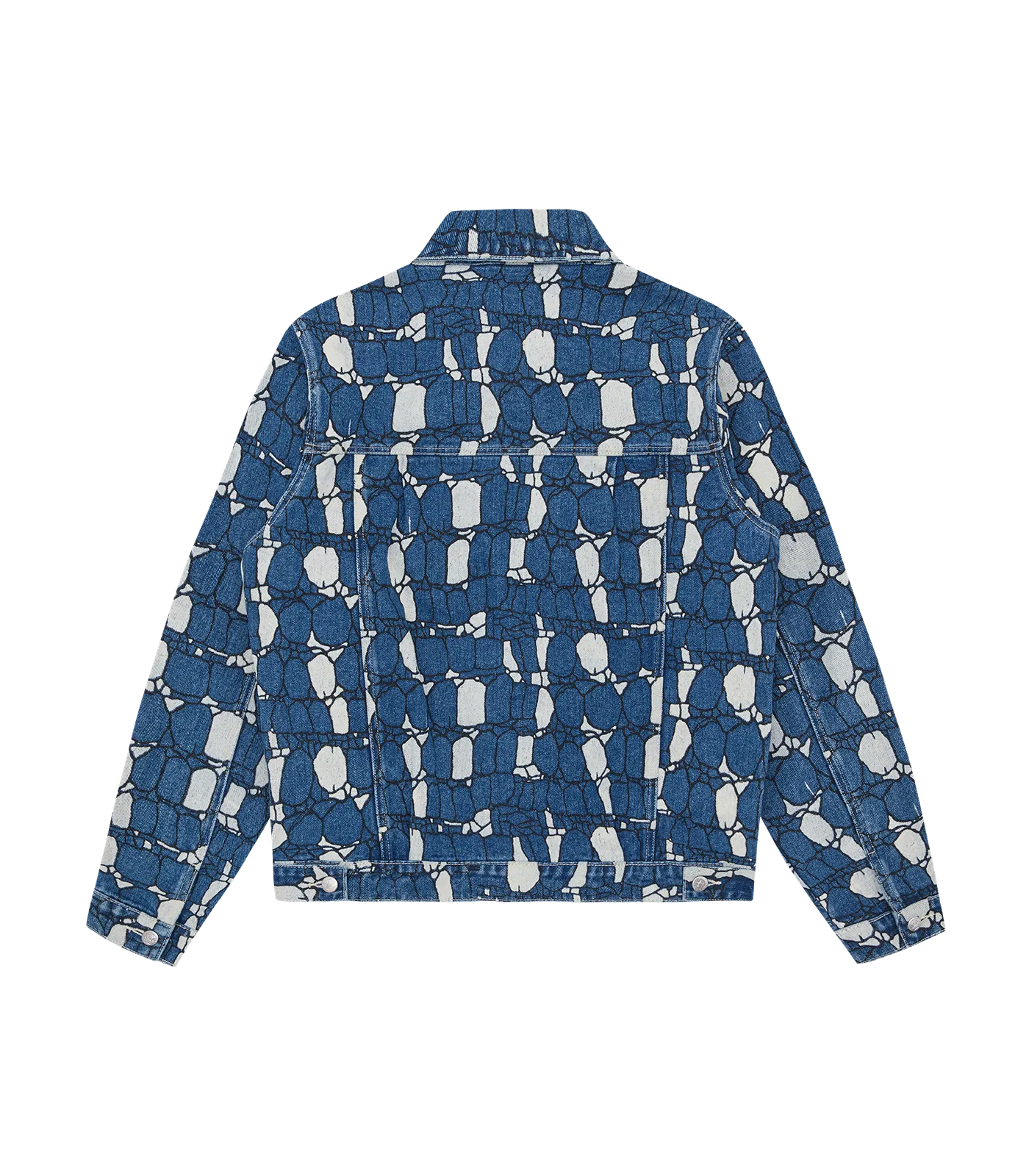 GATOR CAMO DENIM JACKET - BLUE