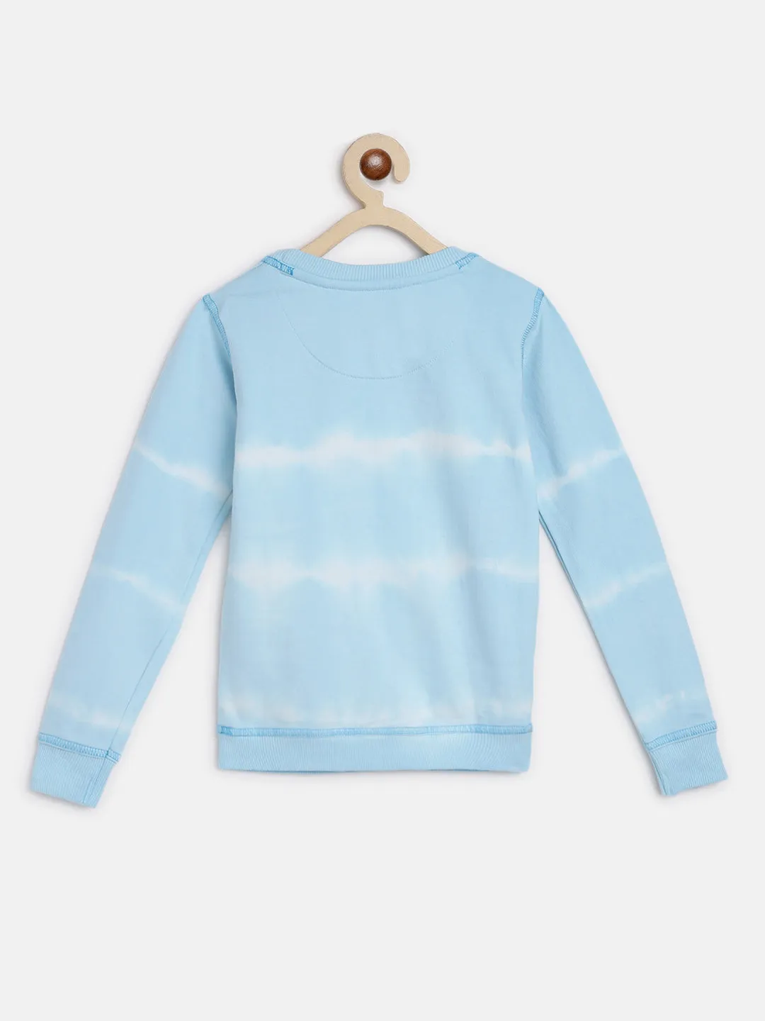 Girls Light Blue Cotton Sweatshirt