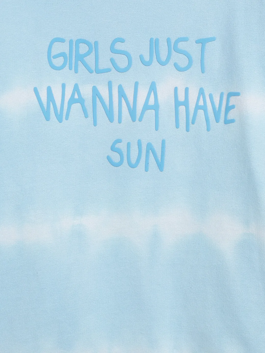 Girls Light Blue Cotton Sweatshirt