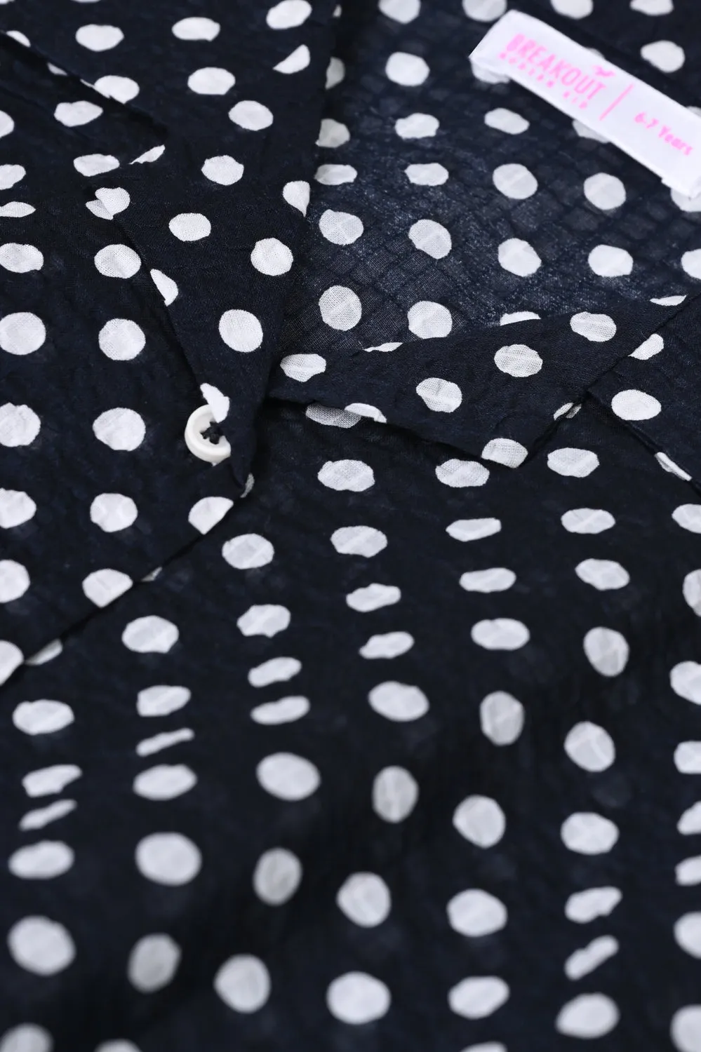 GIRLS POLKA DOT DROP SHOULDER SHIRT