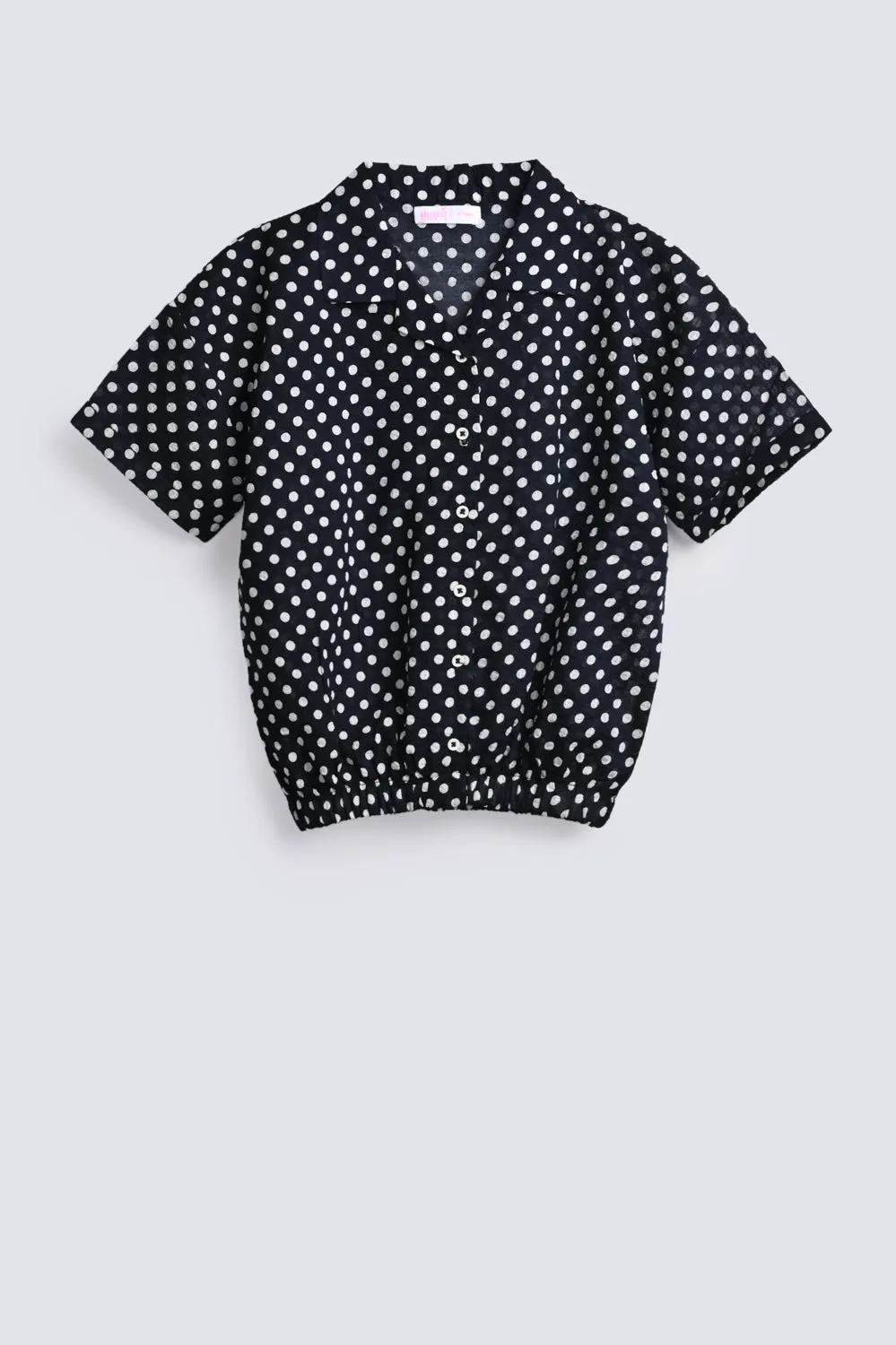 GIRLS POLKA DOT DROP SHOULDER SHIRT