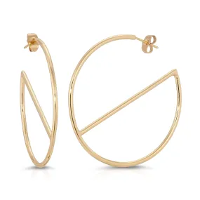 Glam Hoop Earrings, Gold or Silver