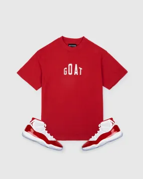 GOAT Big Arch Tee (Cherry Red)