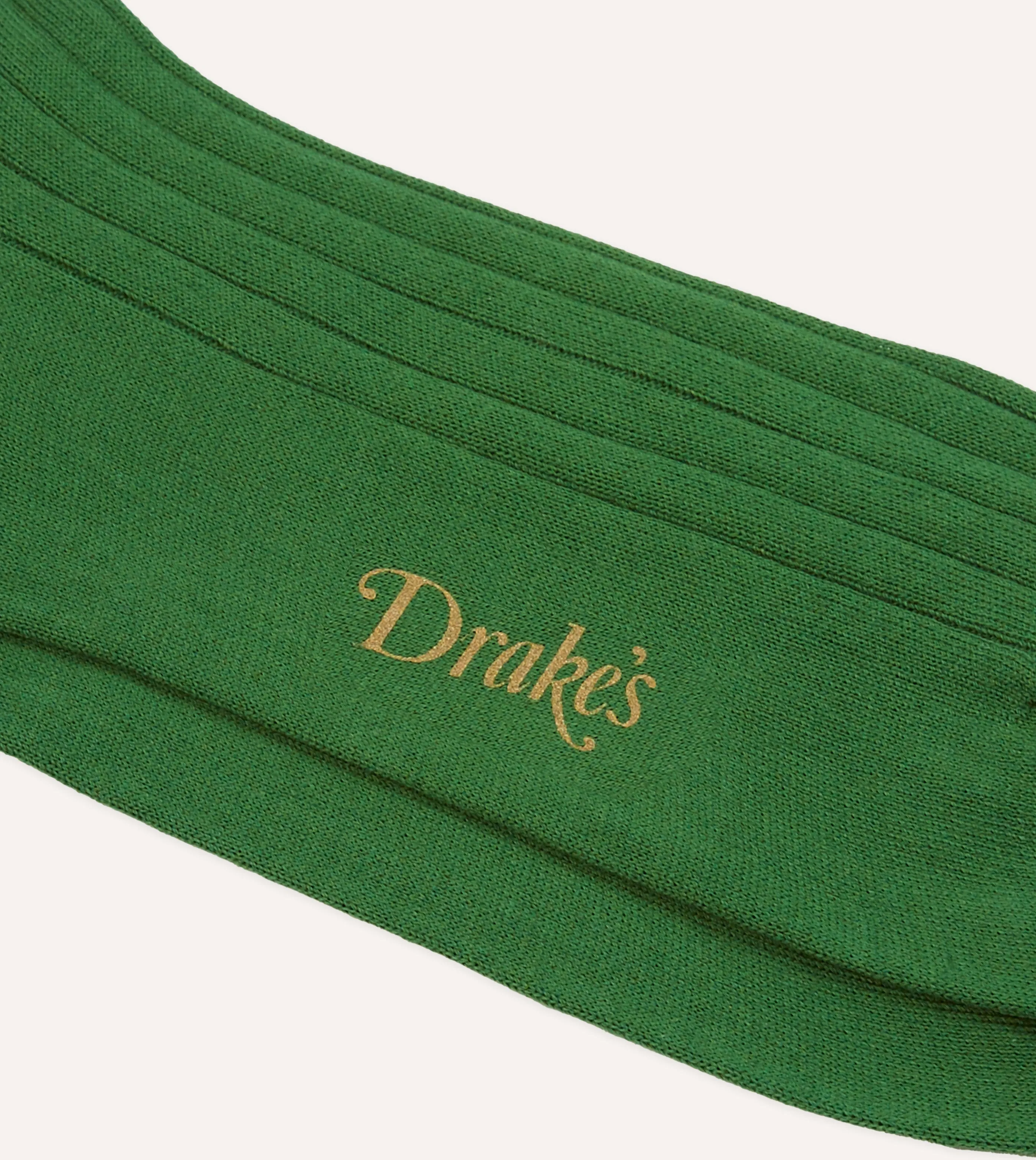 Green Cotton Mid-Calf Socks