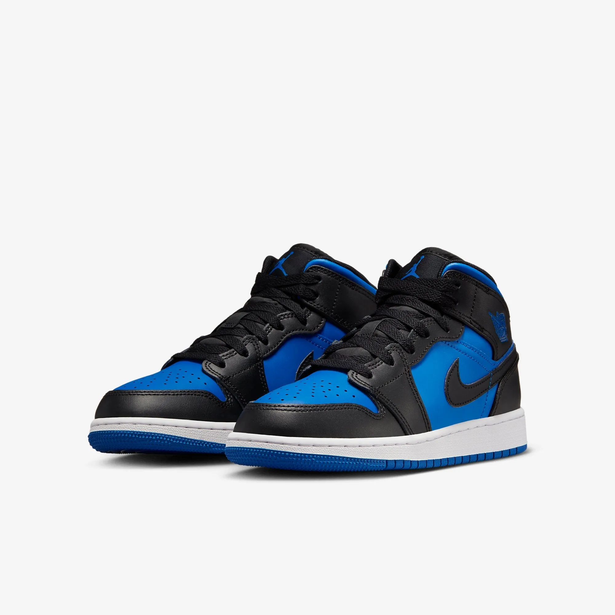 (GS) Air Jordan 1 Mid 'Black / Royal Blue' (2023) DQ8423-042