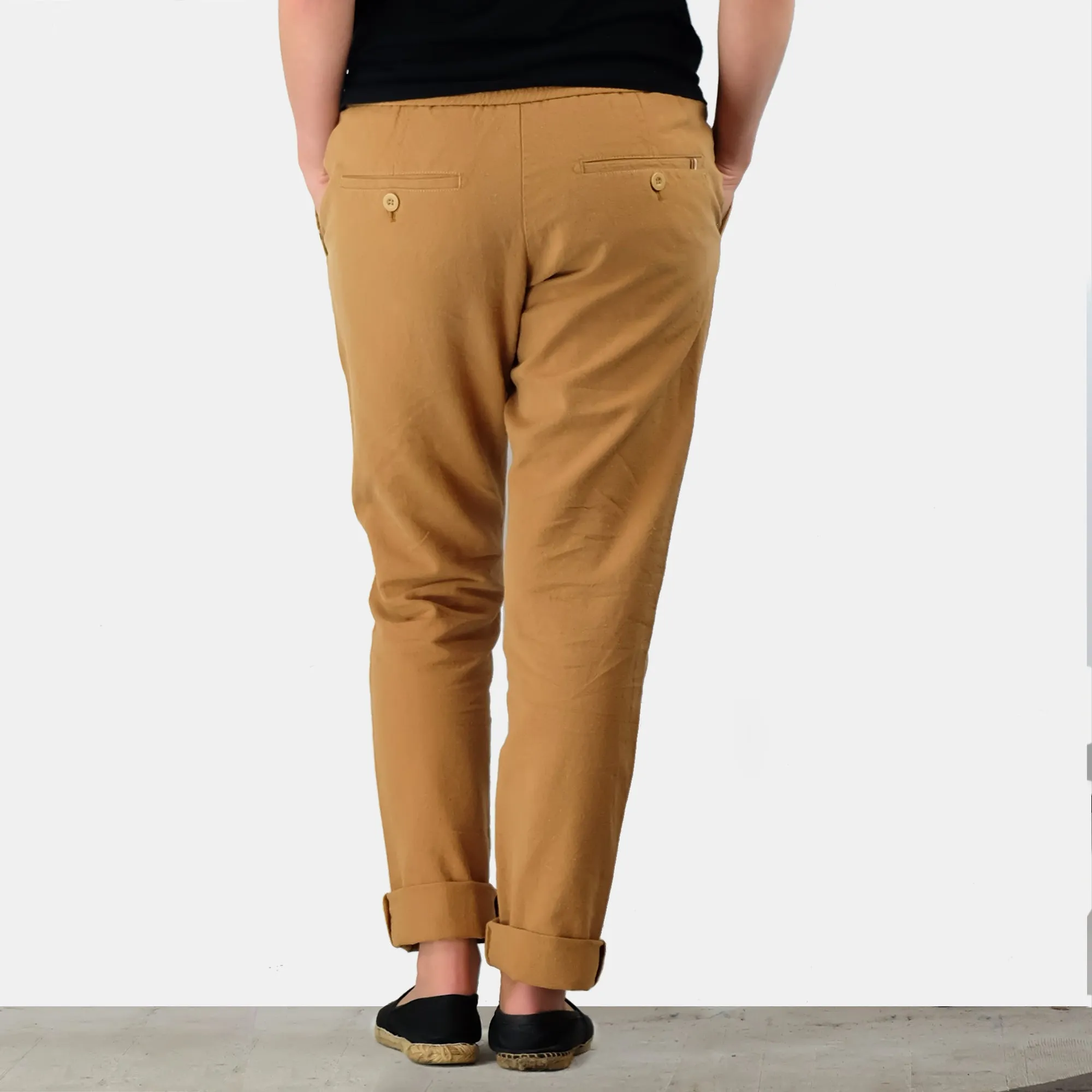 Hemp Cotton Pants Unisex - Orange