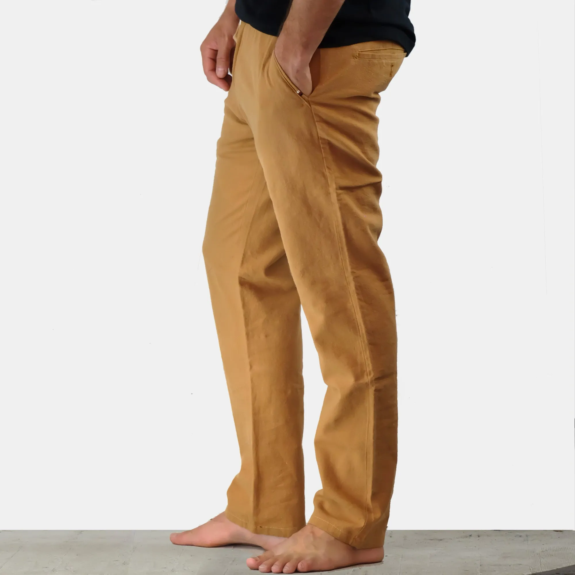 Hemp Cotton Pants Unisex - Orange