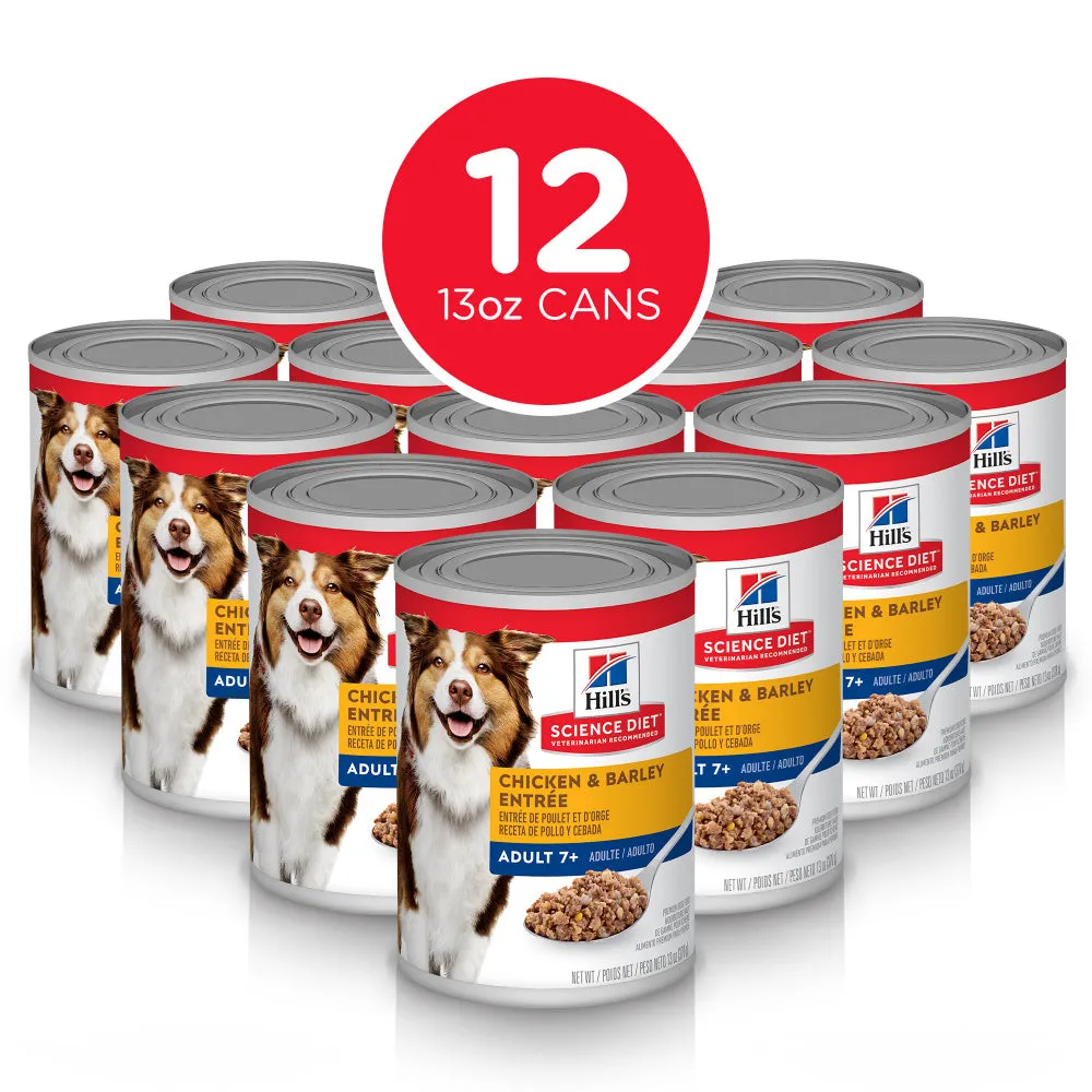 Hill's Science Diet Senior 7  Chicken & Barley Entree Canned Dog Food