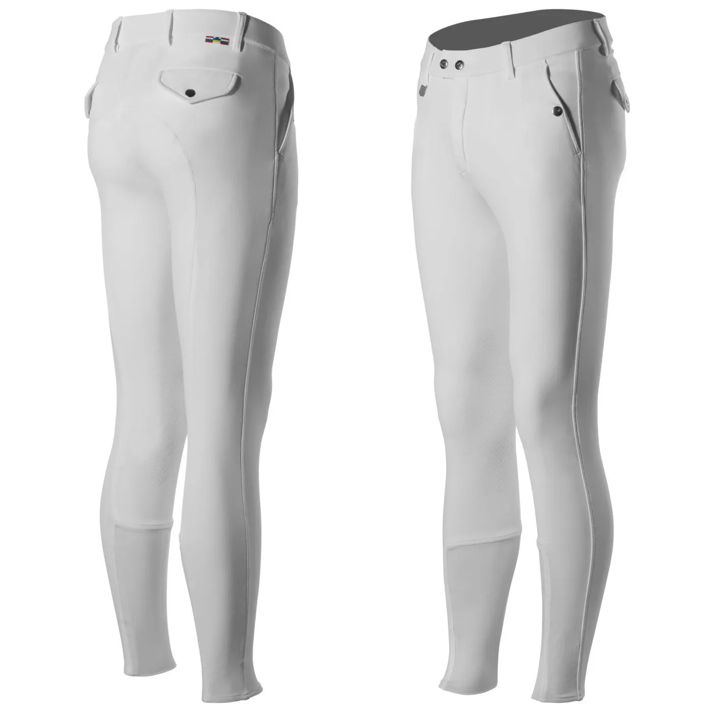 Horze GP Men's Silicone Knee-Patch Breeches (White)