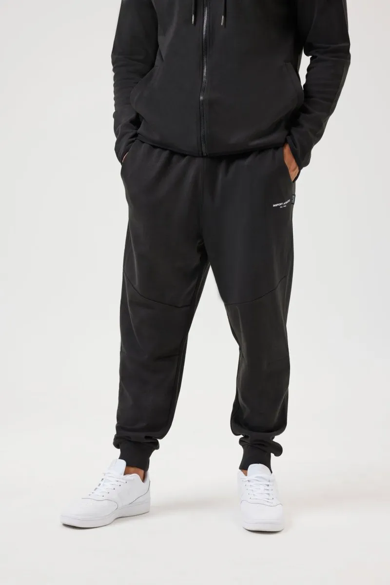 INSPORT MEN'S TEC FLEECE BLACK TRACKPANT