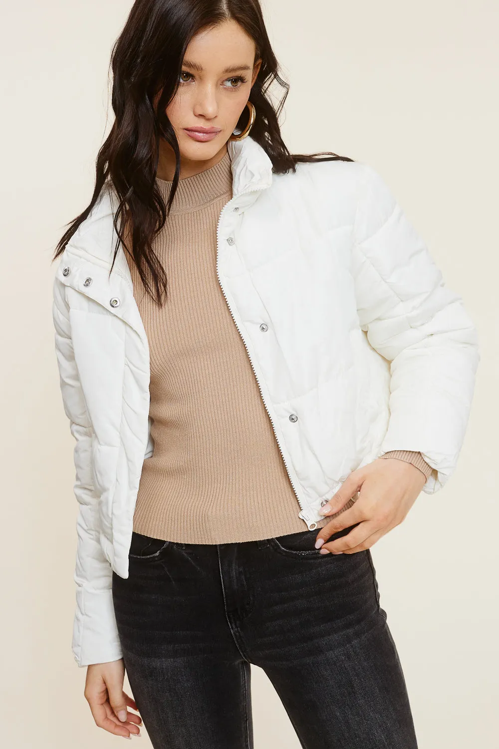 Ivory Puffer Jacket