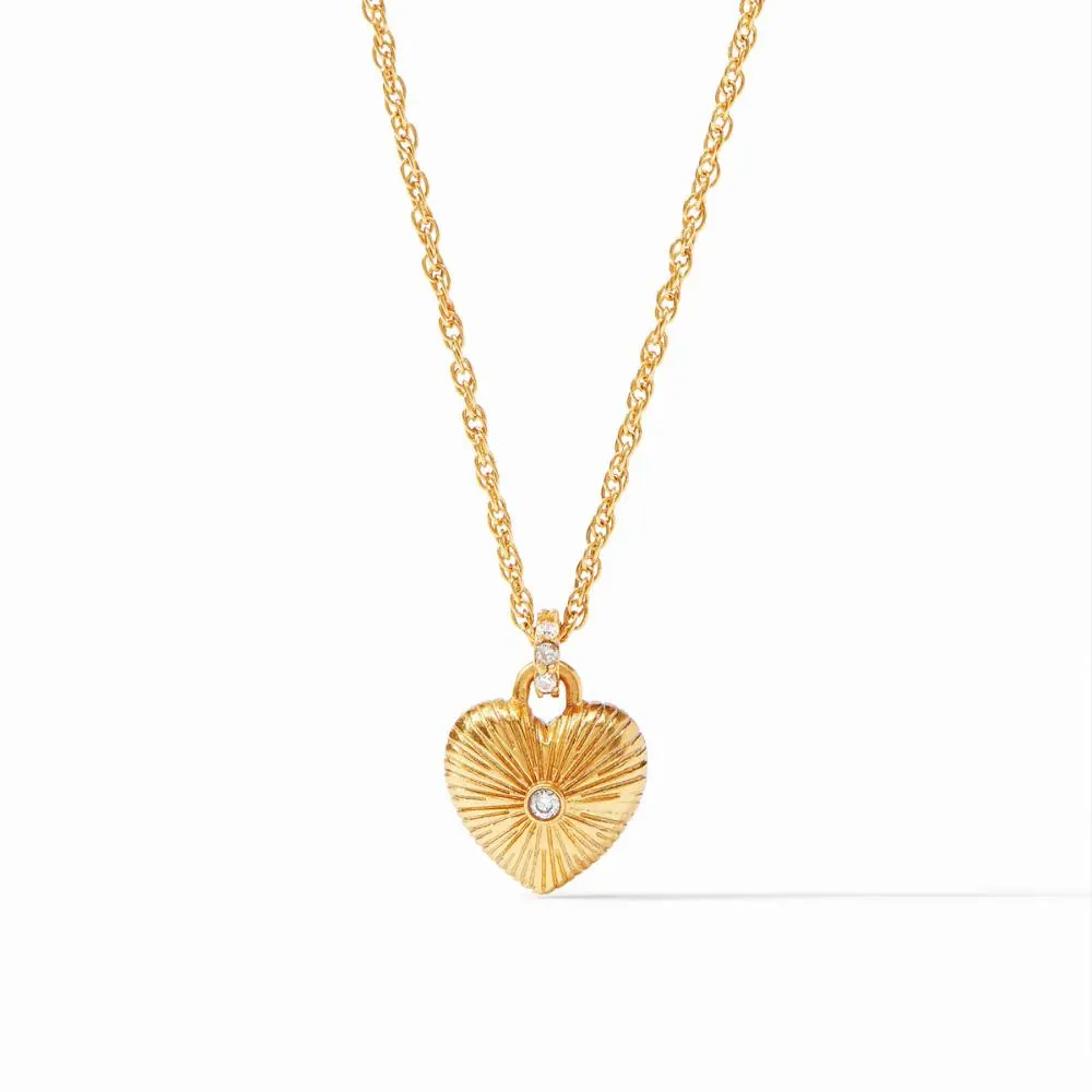 Julie Vos Esme Heart Solitaire Necklace