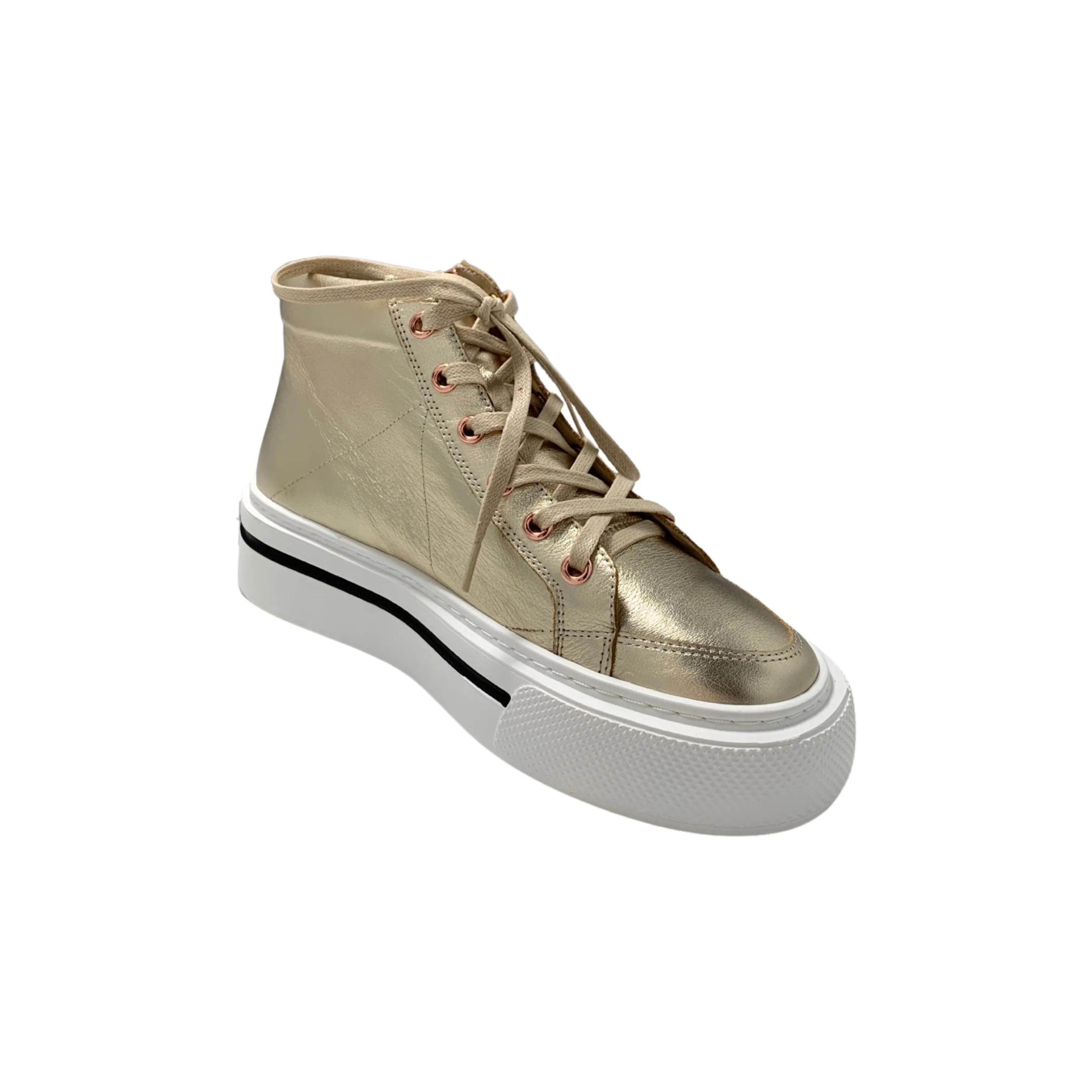 Juniper Gold/White Leather Sneaker