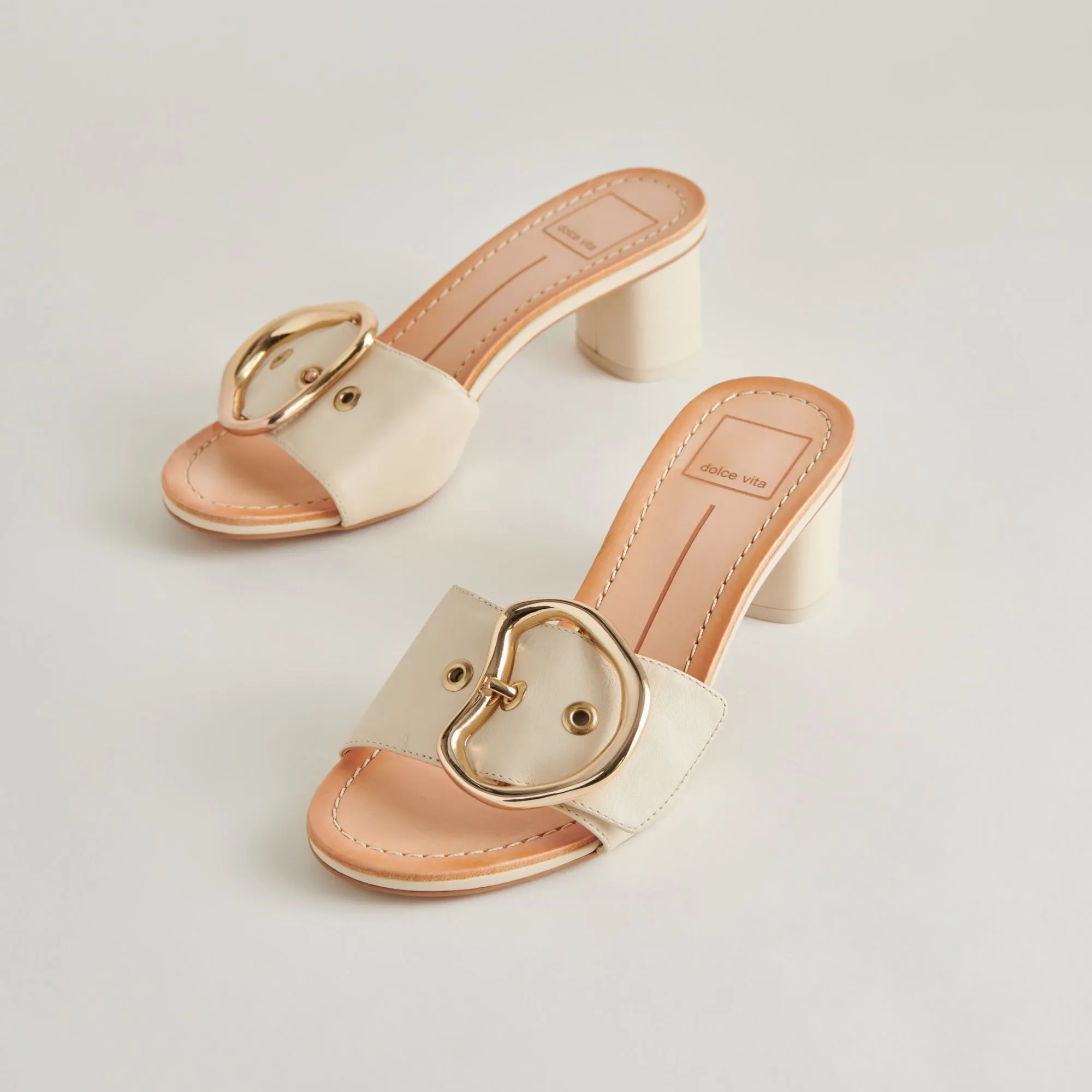 LAIKA HEELS IVORY LEATHER