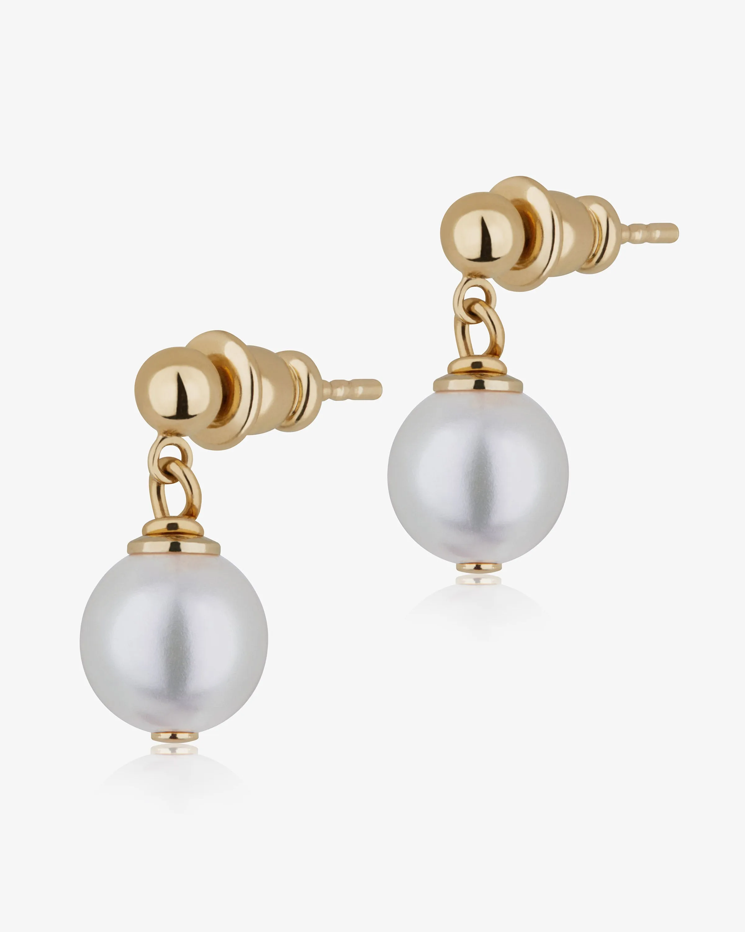 Lana Pearl Earrings - 22 Carat Gold Gilded