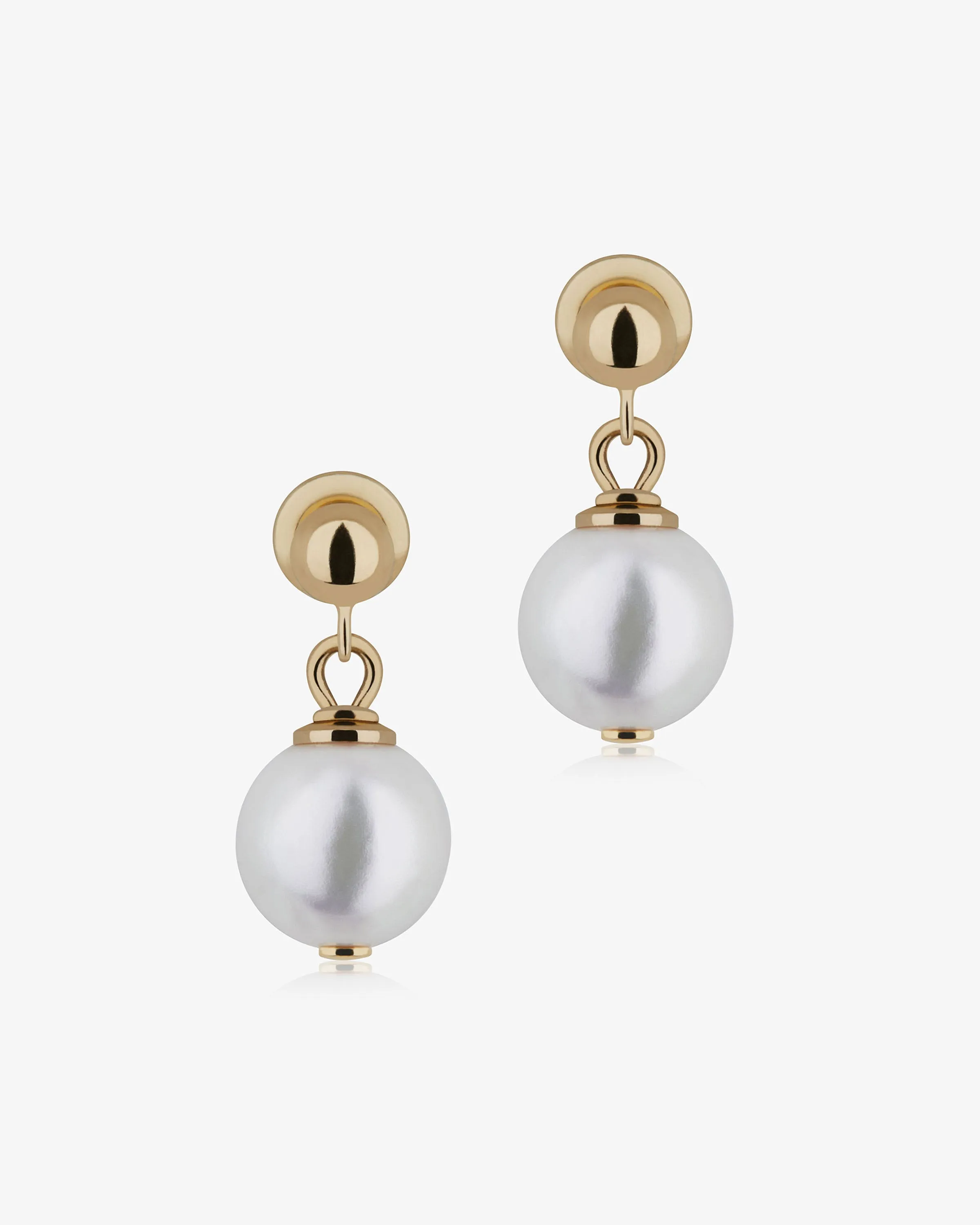 Lana Pearl Earrings - 22 Carat Gold Gilded