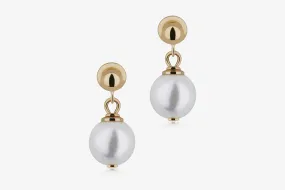 Lana Pearl Earrings - 22 Carat Gold Gilded