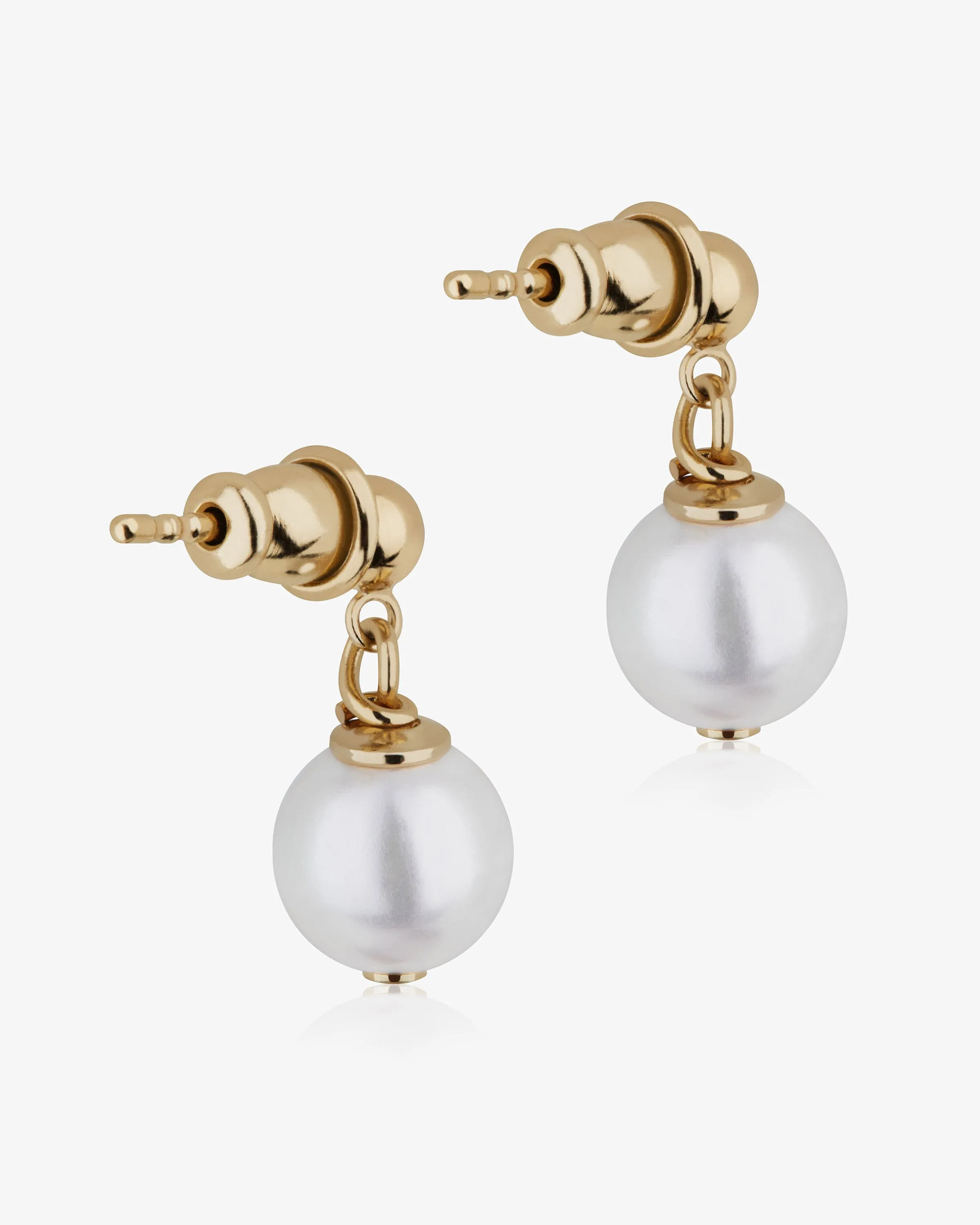 Lana Pearl Earrings - 22 Carat Gold Gilded