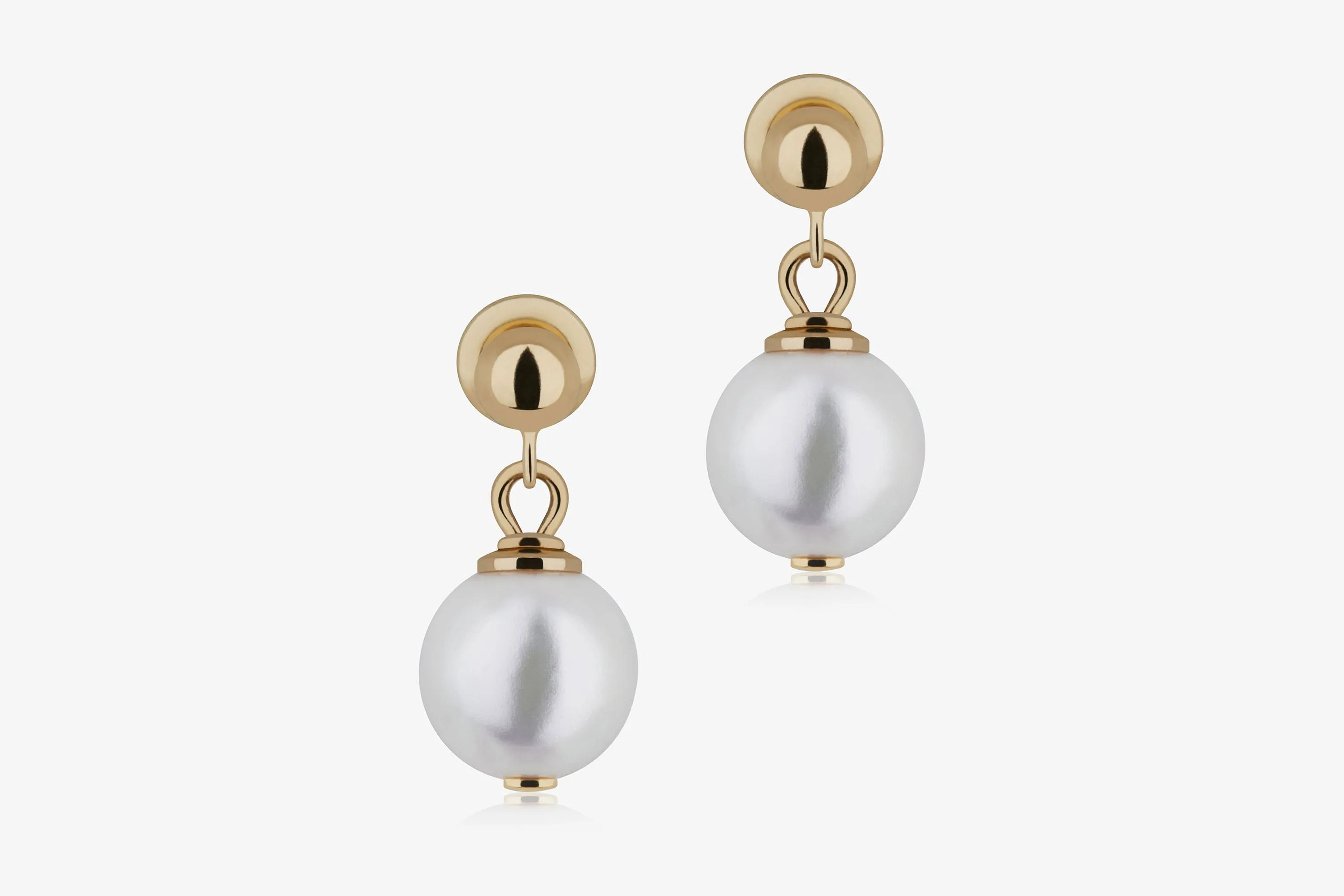 Lana Pearl Earrings - 22 Carat Gold Gilded