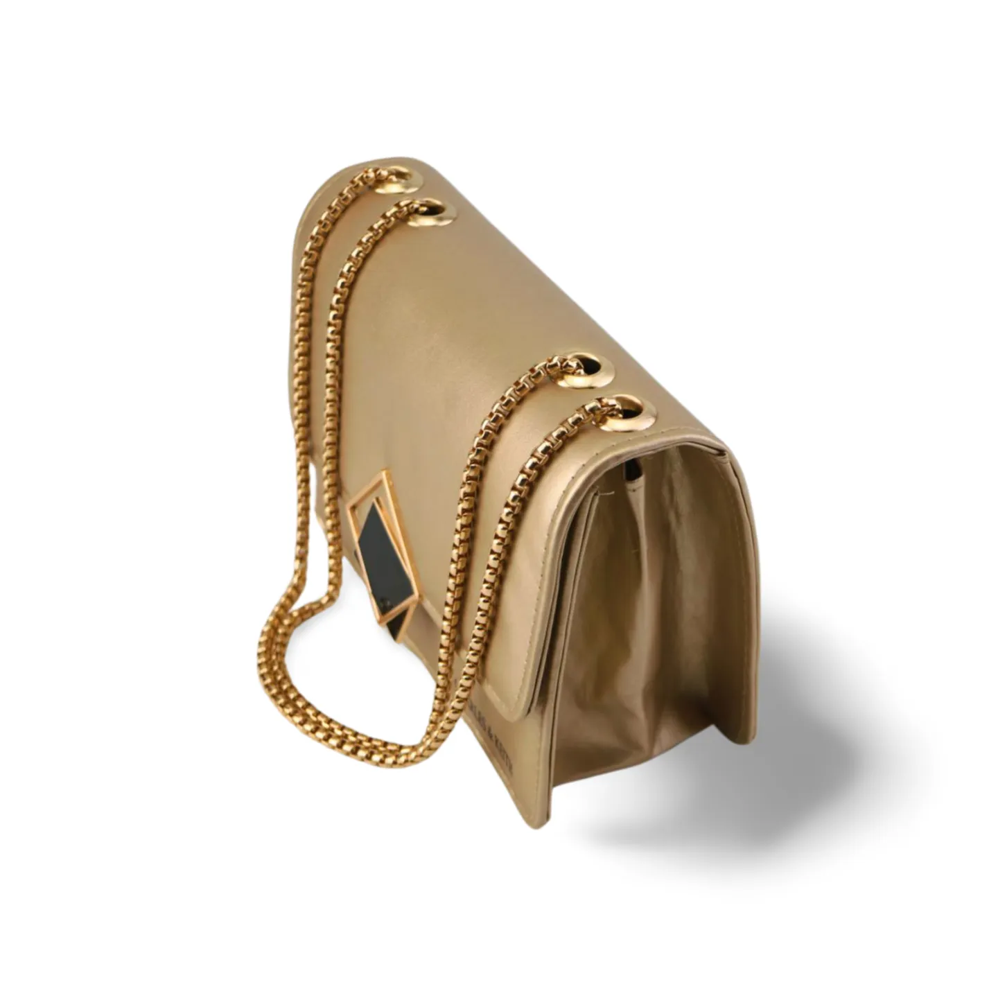 Latest fashion Crossbody Bag with Gold Chain and Square Buckle