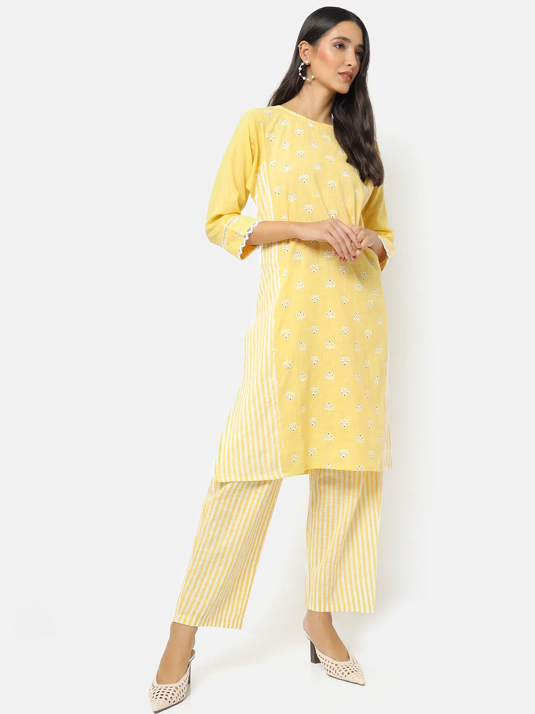 Lemonade Print Play Kurta Bottom Set