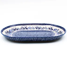 Lg Oval Platter in Stunning Blue