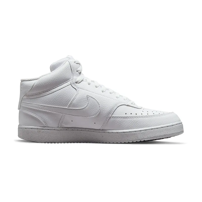 Men's Court Vision Mid Next Nature White/White/White