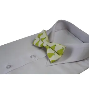 Mens Pear Fruit Patterned Bow Tie