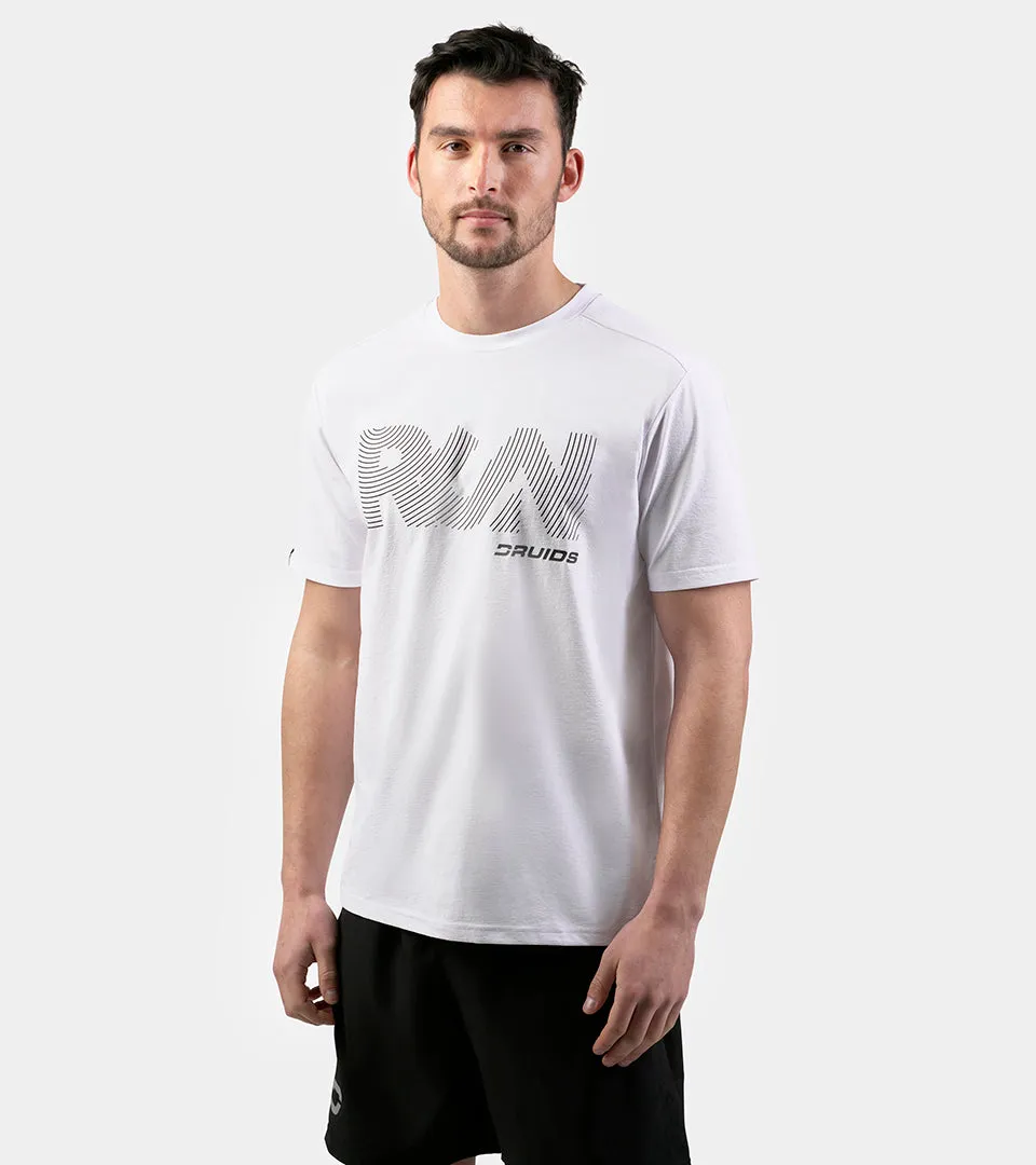 MEN'S RUN SPORTS T-SHIRT - WHITE