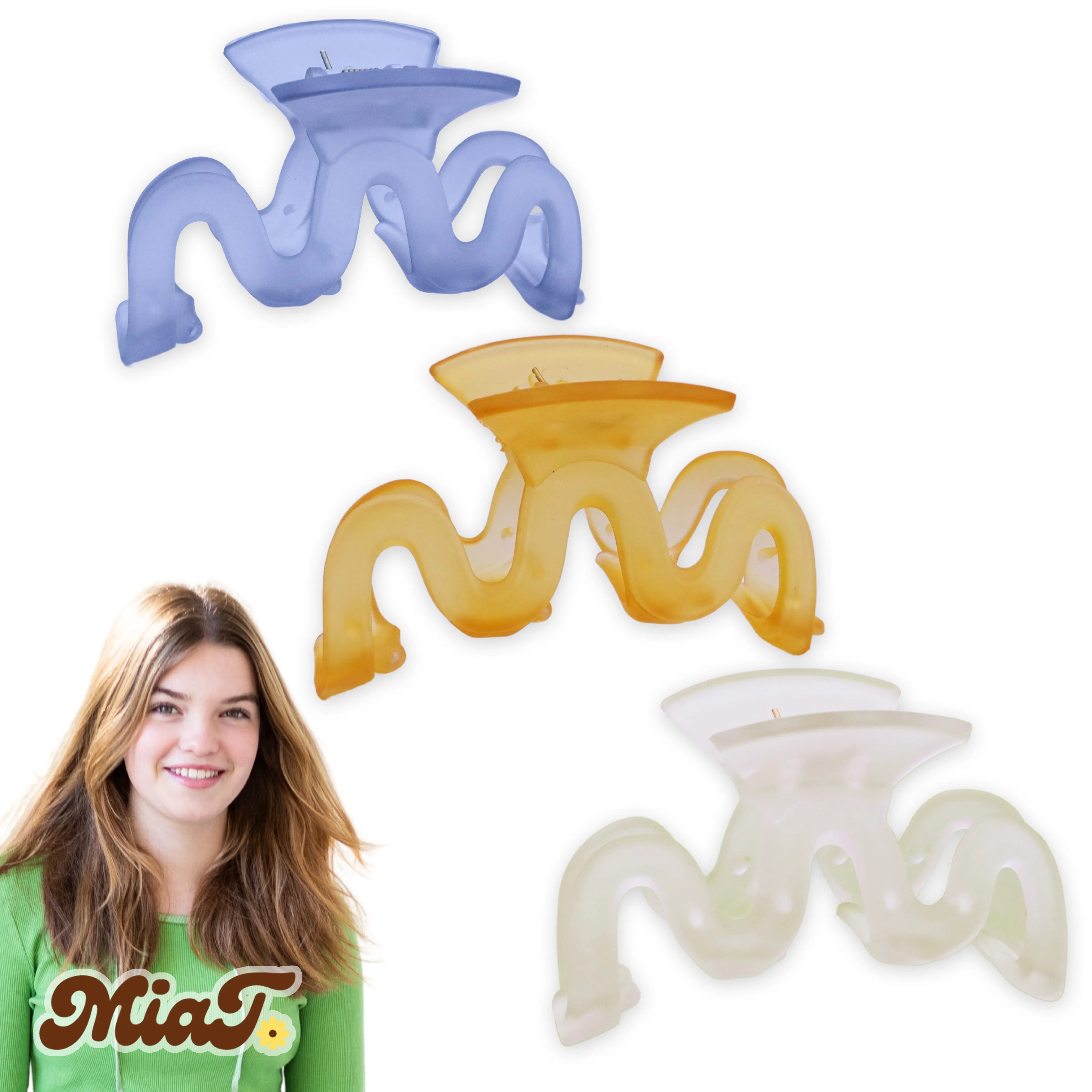 Mia Talerico - The Making Waves Set - 3 Wavy Hair Claw Clips