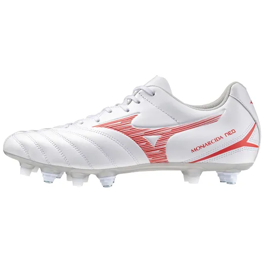 Mizuno men's soccer shoe Monarcida Neo III Select Mix P1GC242560 white-red