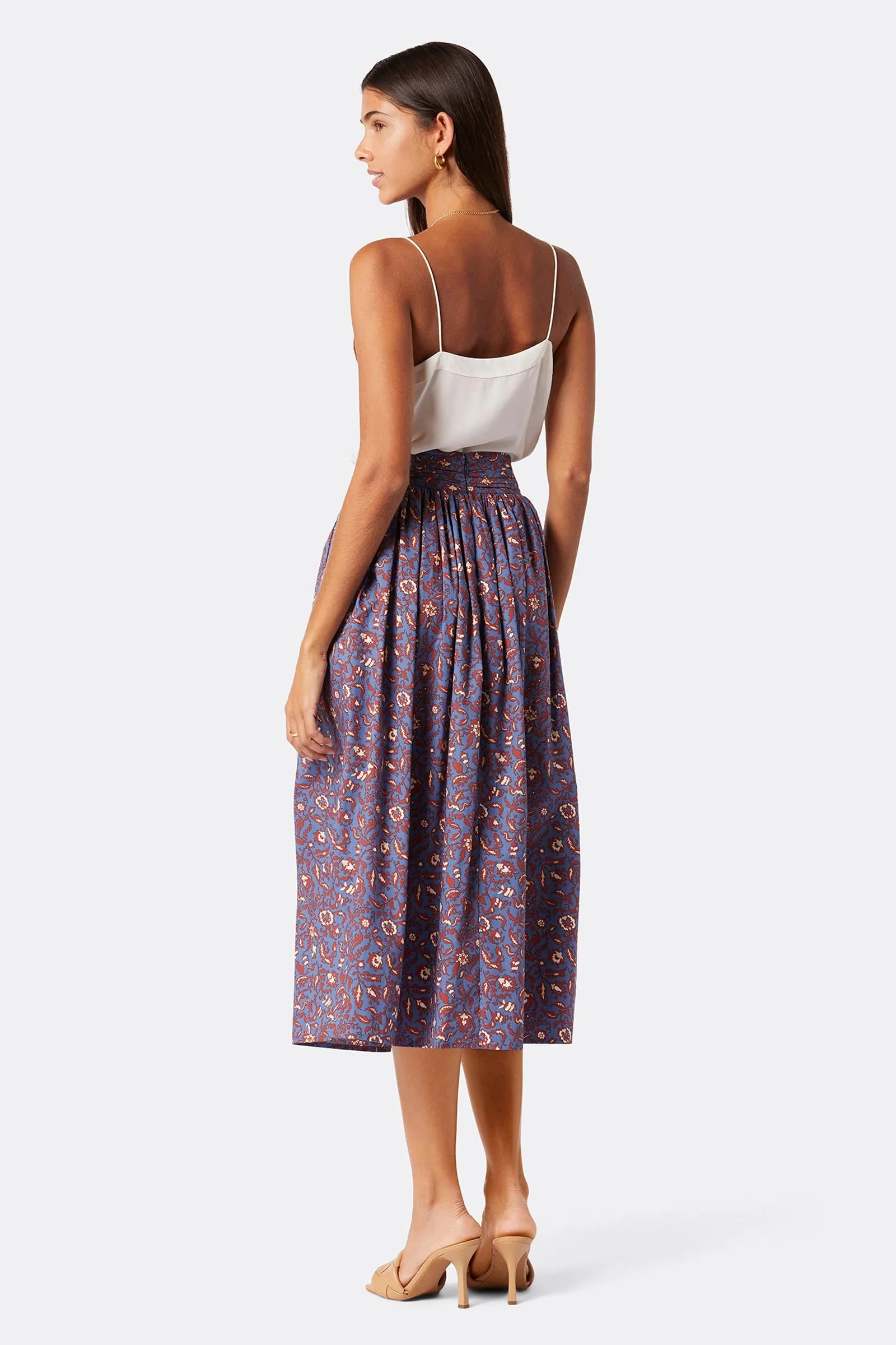 Morot Printed Cotton Midi Skirt