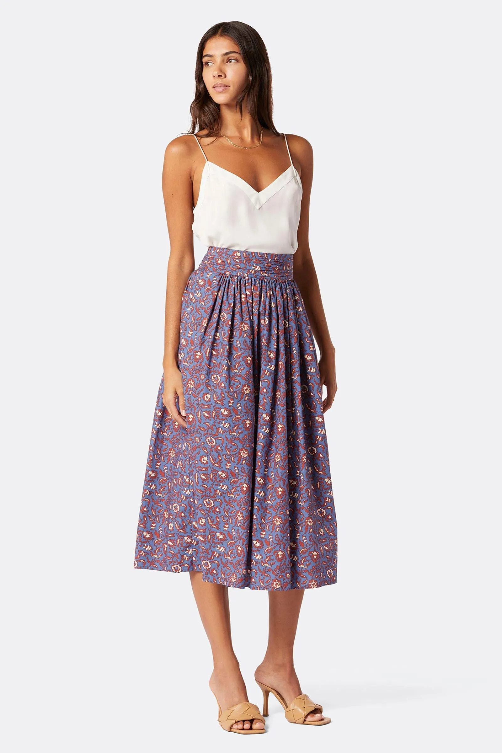 Morot Printed Cotton Midi Skirt