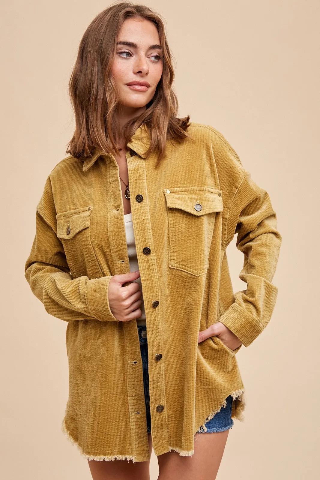 Mountain Views Corduroy Jacket in Mustard