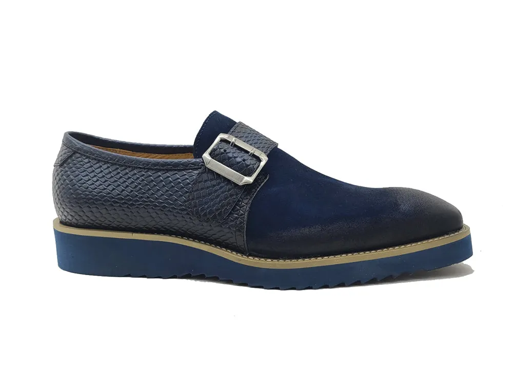 Multi Media Buckle Monkstrap Slip-on