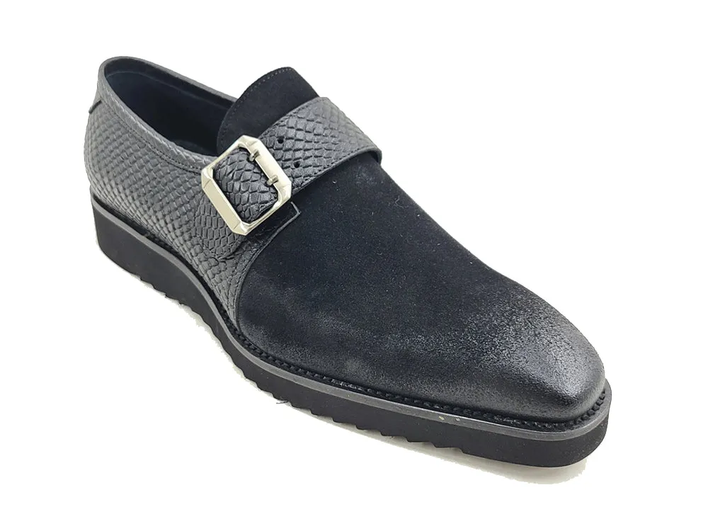 Multi Media Buckle Monkstrap Slip-on