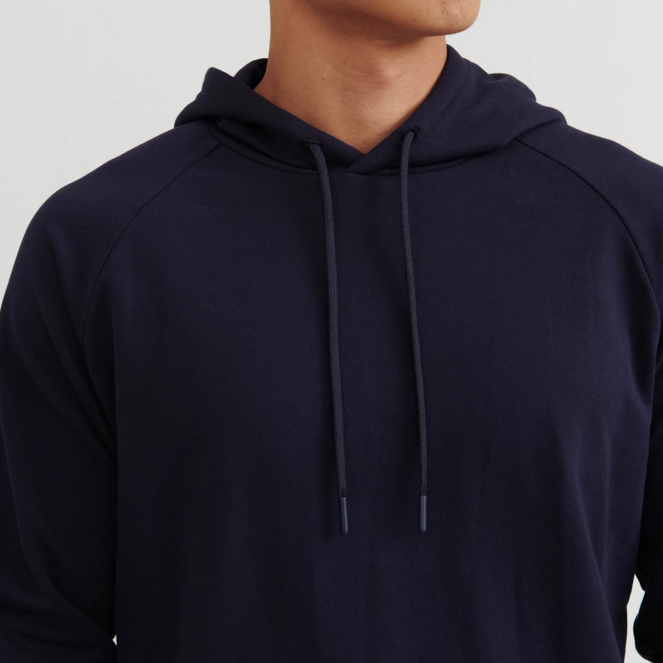 Navy French Terry Pullover Hoodie