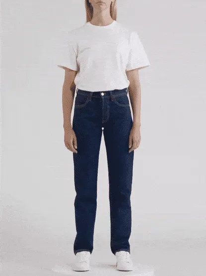 Nettle Denim Straight Leg Jeans—rinse wash